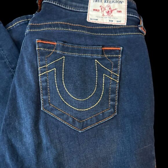 True Religion Becca NWOT  Mid Rise Flap Pocket Boot. Cut Jeans Sz 32 - Picture 4 of 13